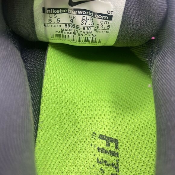 Nike Lunarglide+ 5 Running Shoes Pink/Lime Women’s Sz 6.5 (599395-610) - Picture 8 of 9